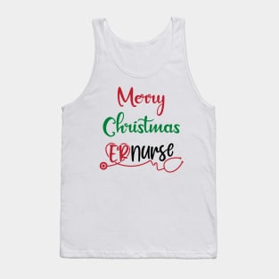 Merry Christmas Er Nurse Tank Top